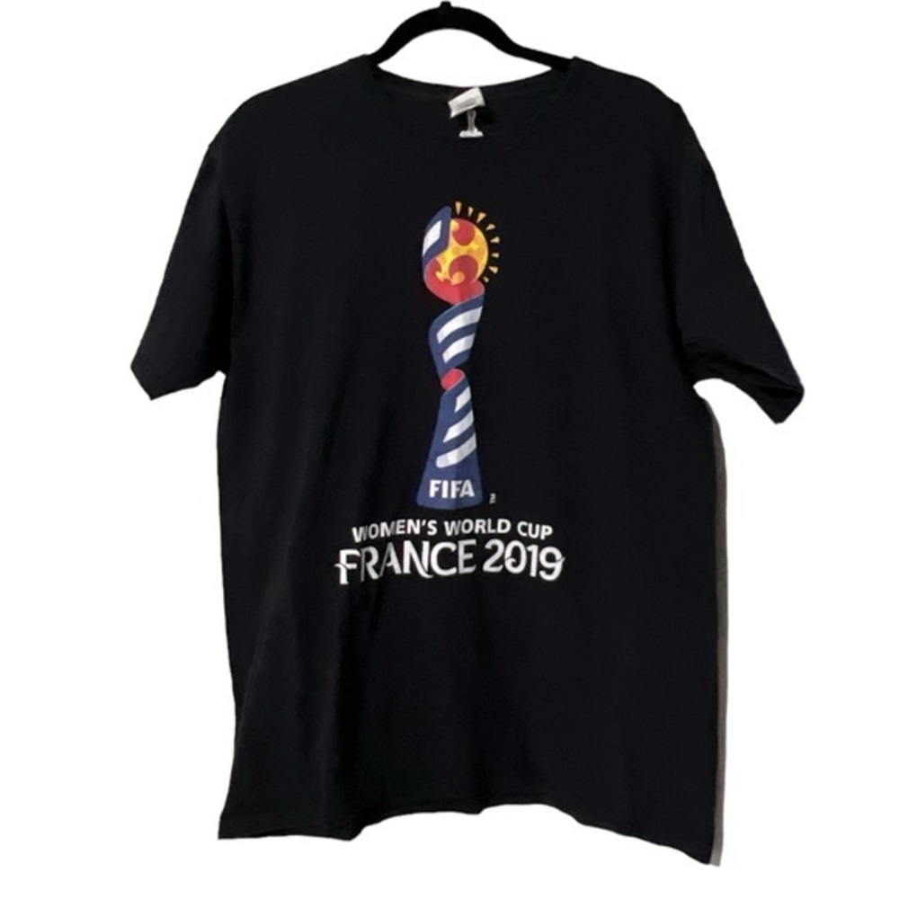2019‎ FIFA women’s World Cup France soccer t-shirt tee top black size Large